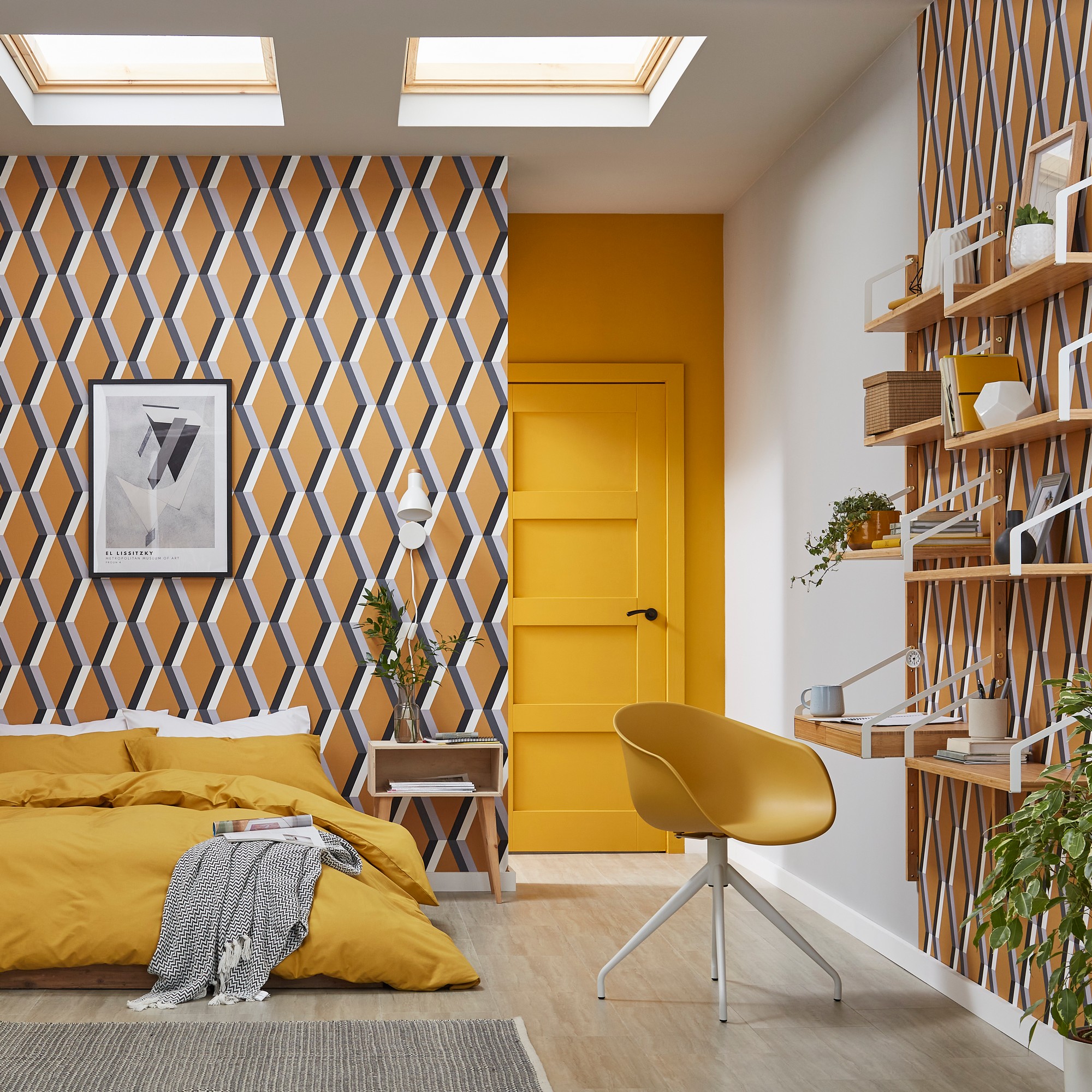 Cirque Wallpaper 113948 By Graham Brown In Sunshine Yellow